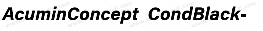 AcuminConcept CondBlack字体转换